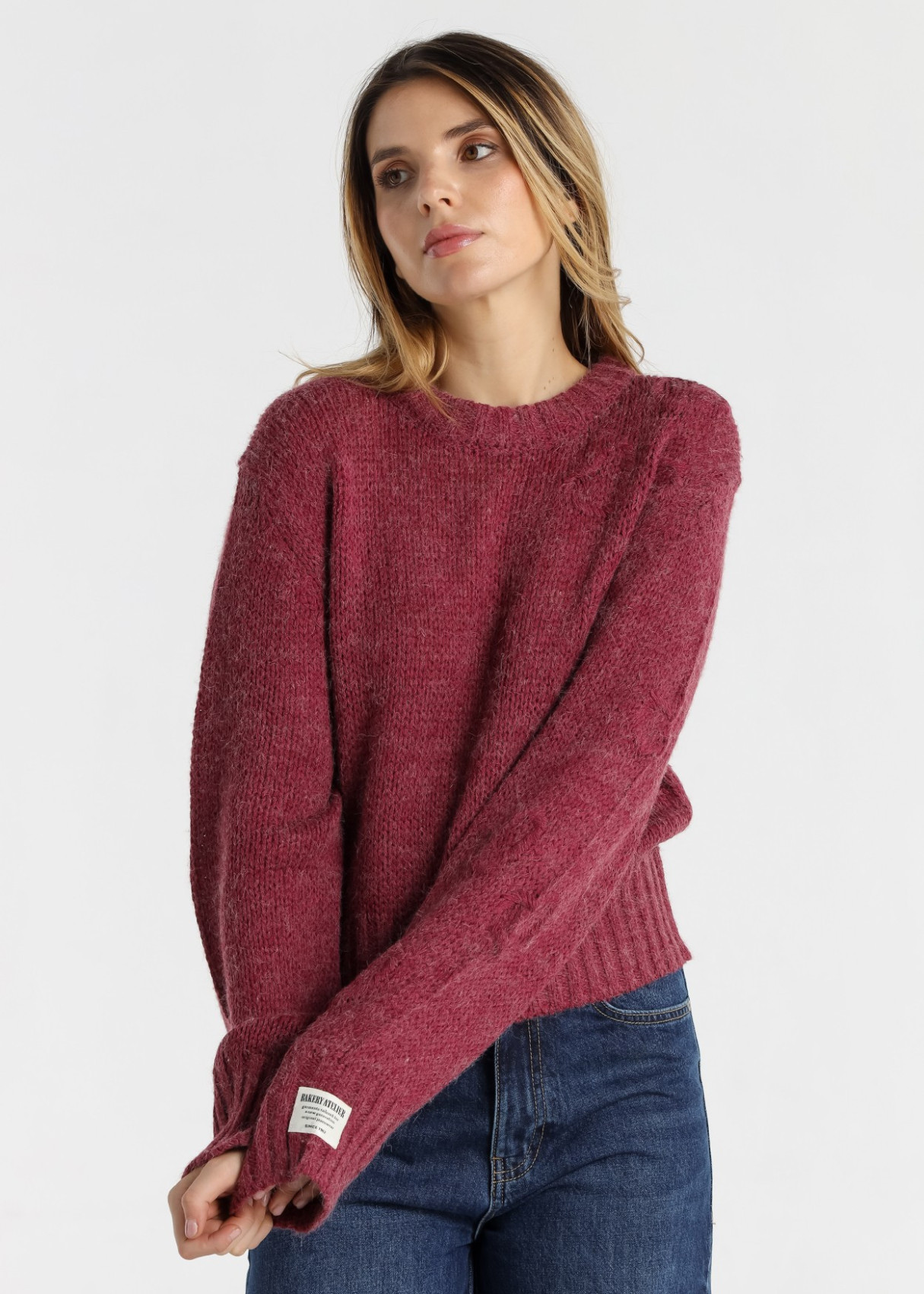 Jersey  Cuello Redondo rojo