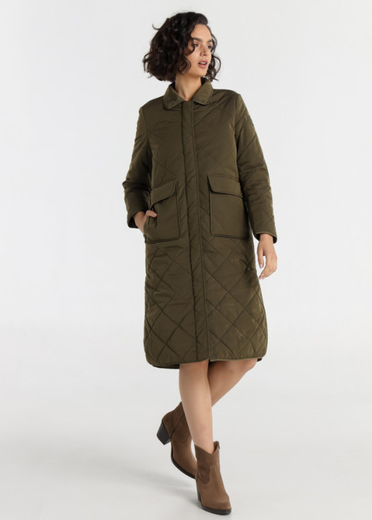 Abrigo Puffer Acolchado verde