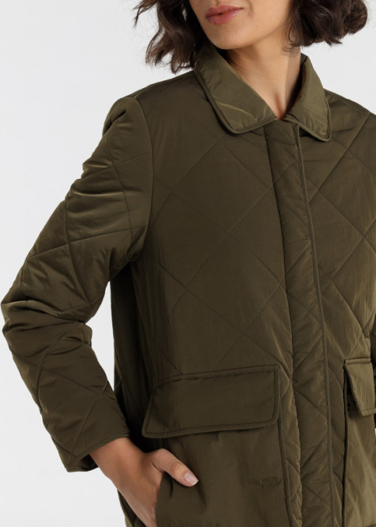 Abrigo Puffer Acolchado verde