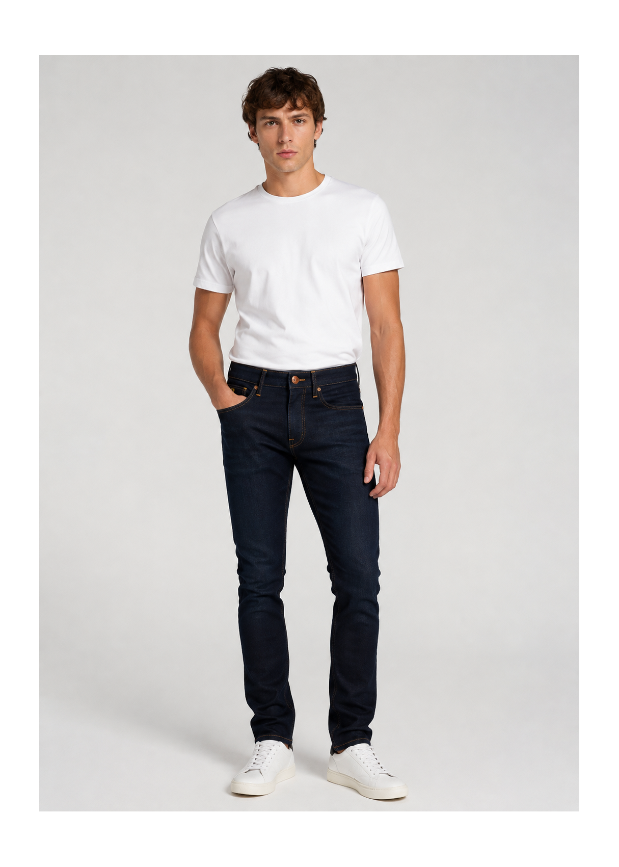 Vaquero regular fit lavado Medio azul