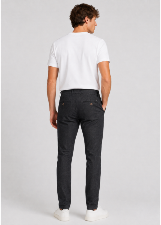 Pantalón Chino De Hombre Jeans Texturizado Y Elástico  Para El Día A Día