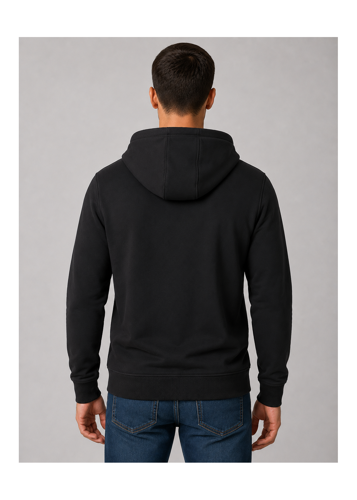 Sudadera Capucha cremallera Gráfica Genuine negra