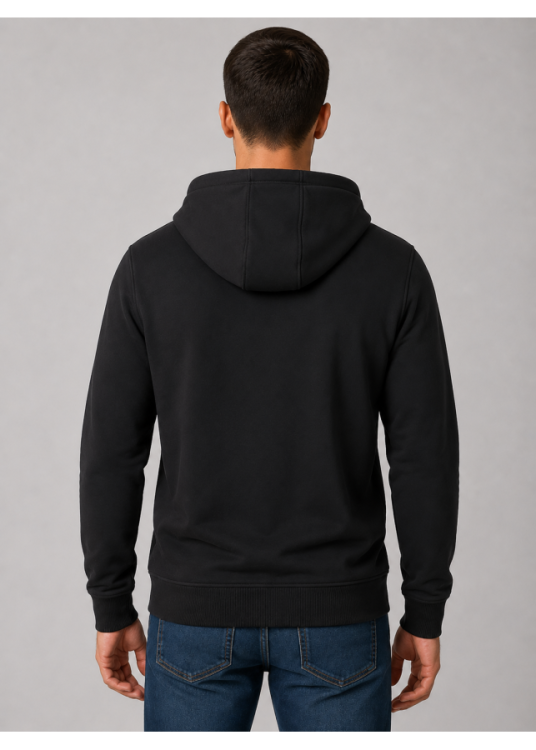 Sudadera Capucha cremallera Gráfica Genuine negra