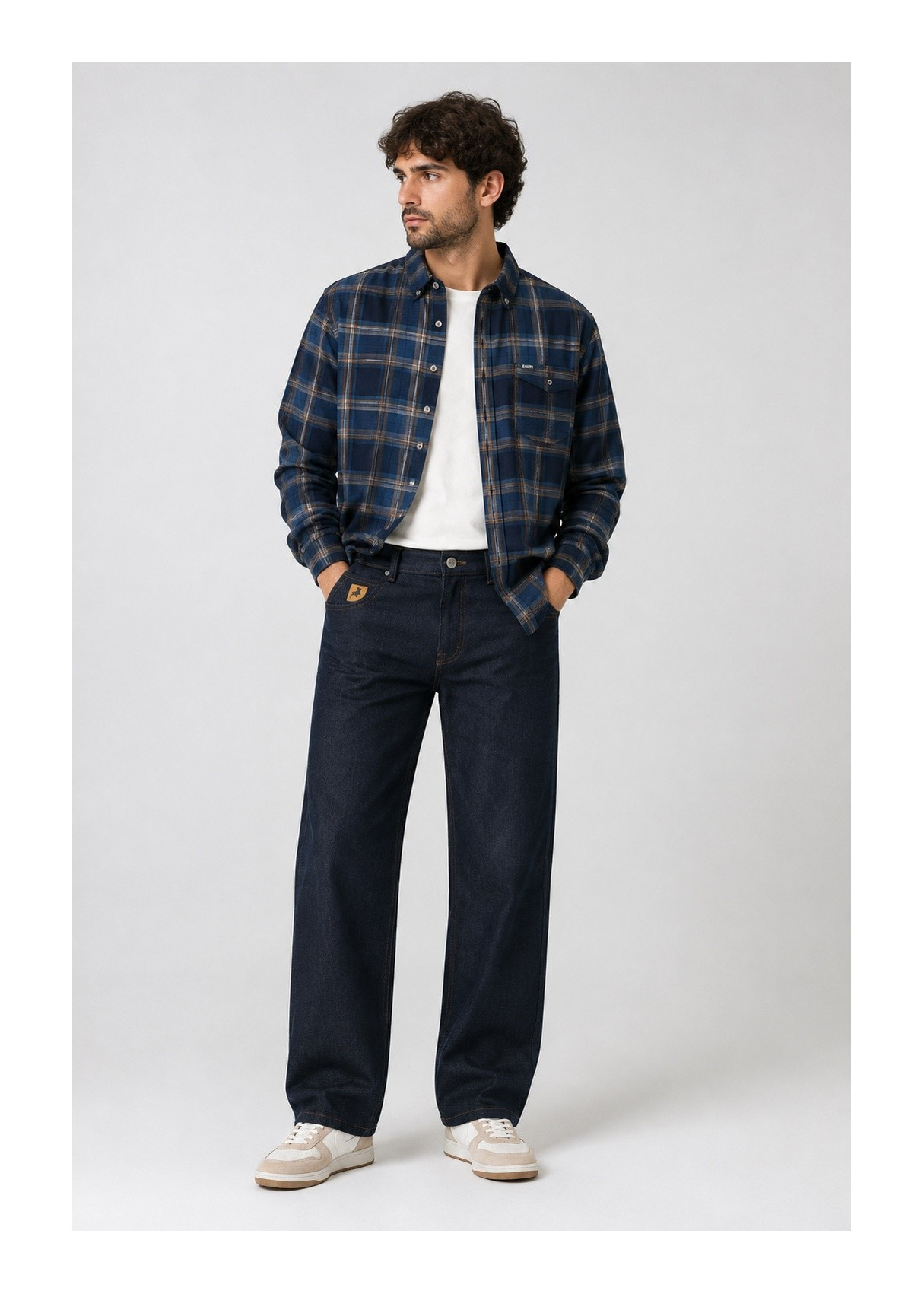 Vaquero wide leg azul