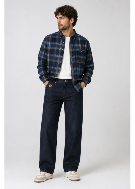 Vaquero wide leg azul