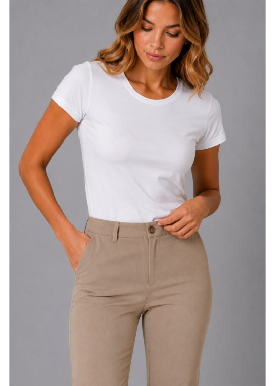 Pantalón Chino slim marrón