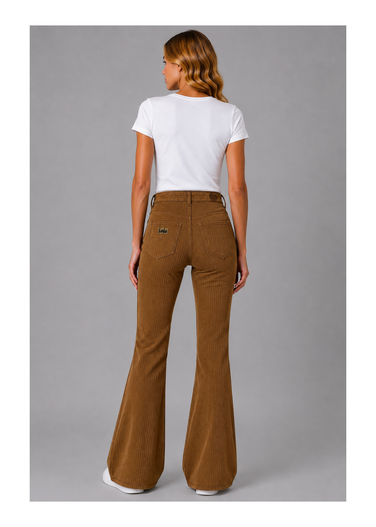 Pantalón Pana bootcut marrón