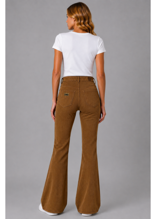 Pantalón Pana bootcut marrón