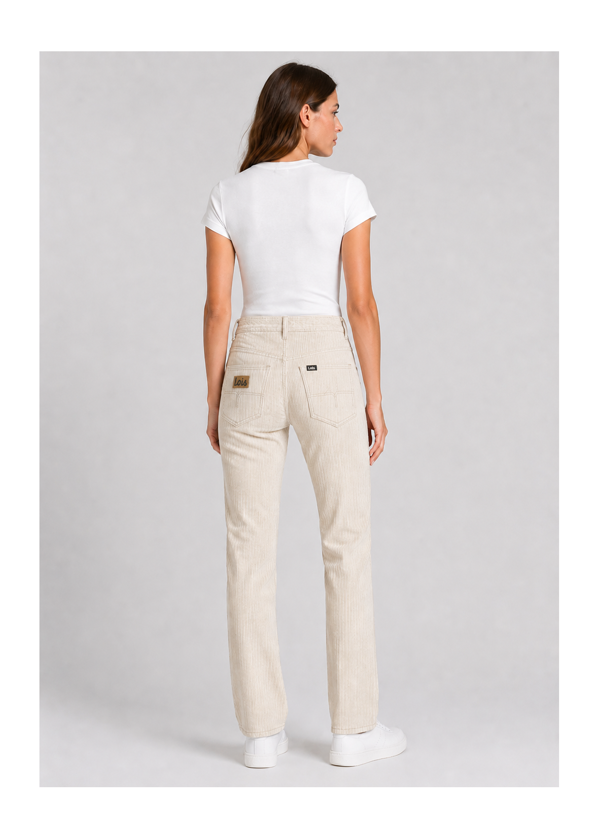 Pantalón Pana slim beige