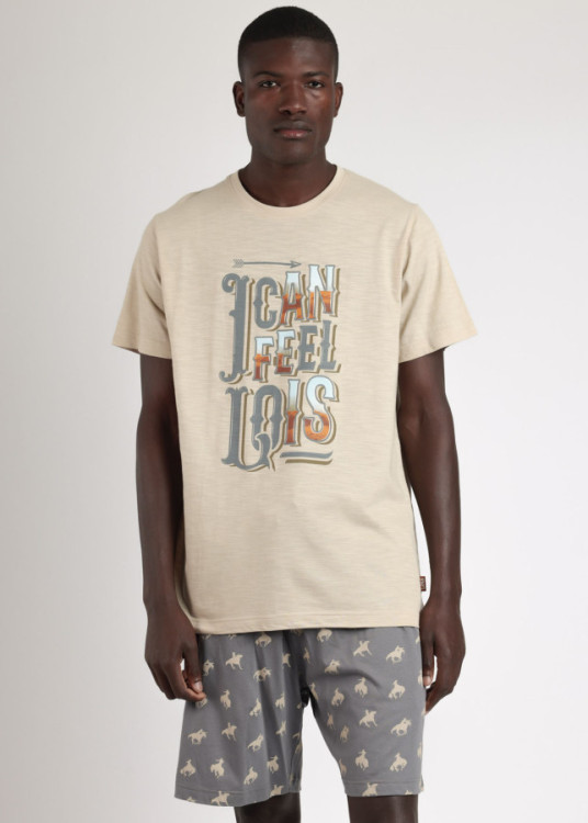Pijama Manga Corta Generals beige