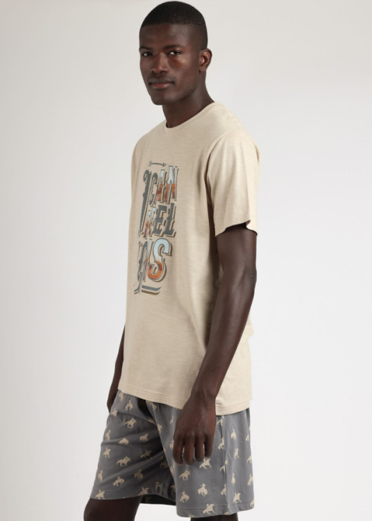 Pijama Manga Corta Generals beige
