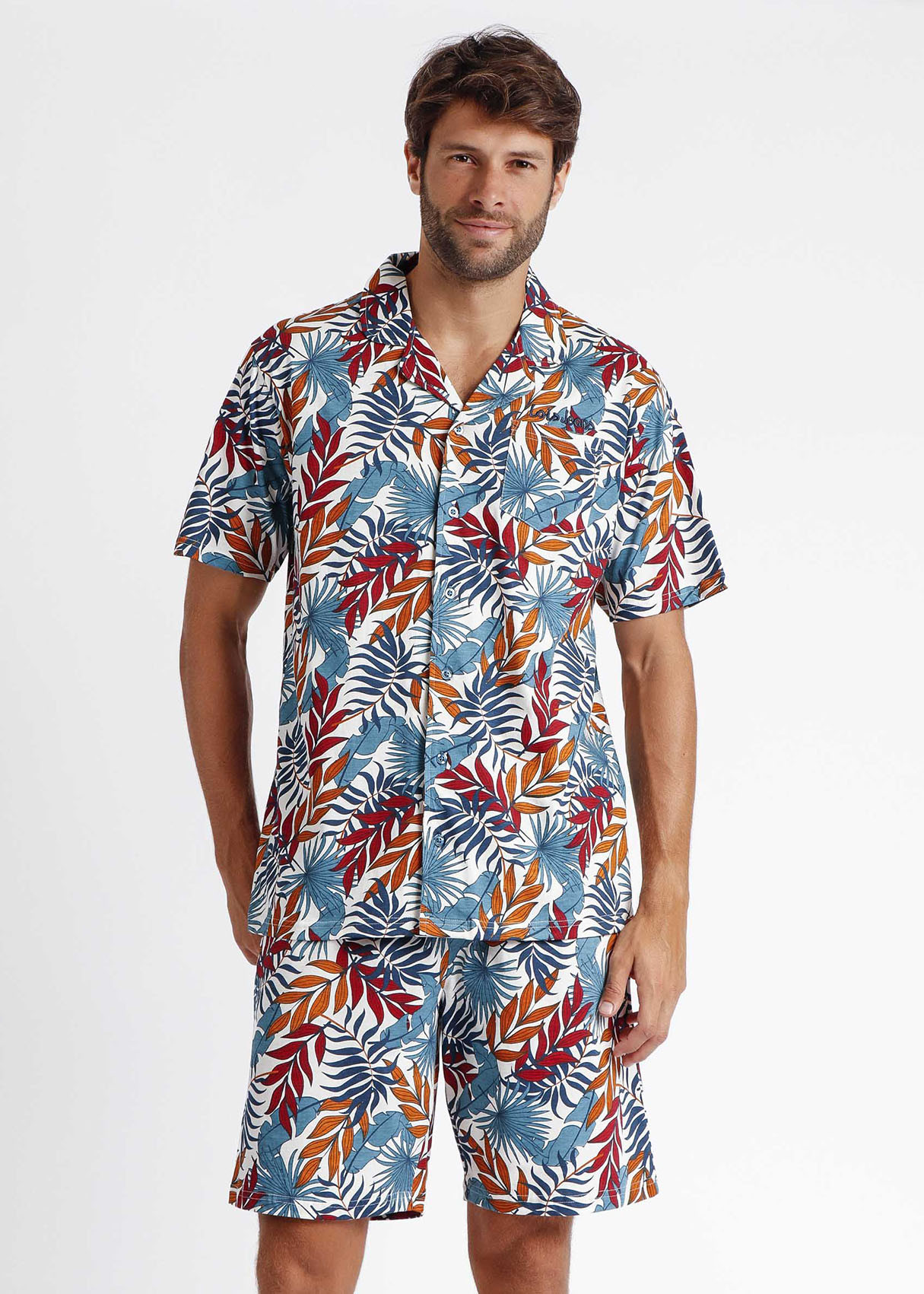 Pijama Manga Corta Dynamic azul