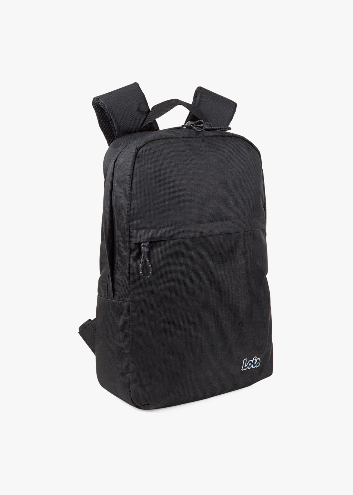 Mochila con Asas Acolchadas y Cierres de Cremallera Negra
