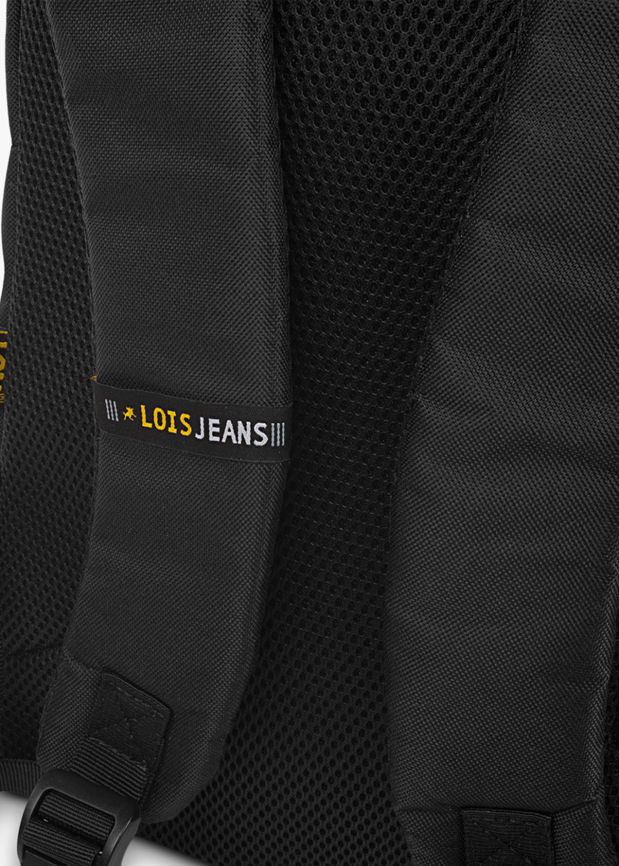 Mochila con Asas Acolchadas y Cierres de Cremallera Negra