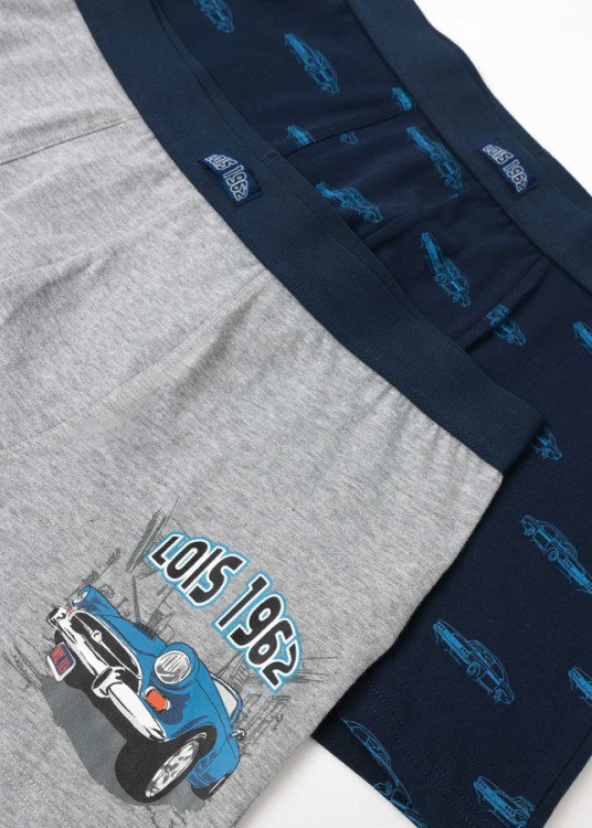 Bóxer Vintage Car (Pack de 2 unidades) Negro