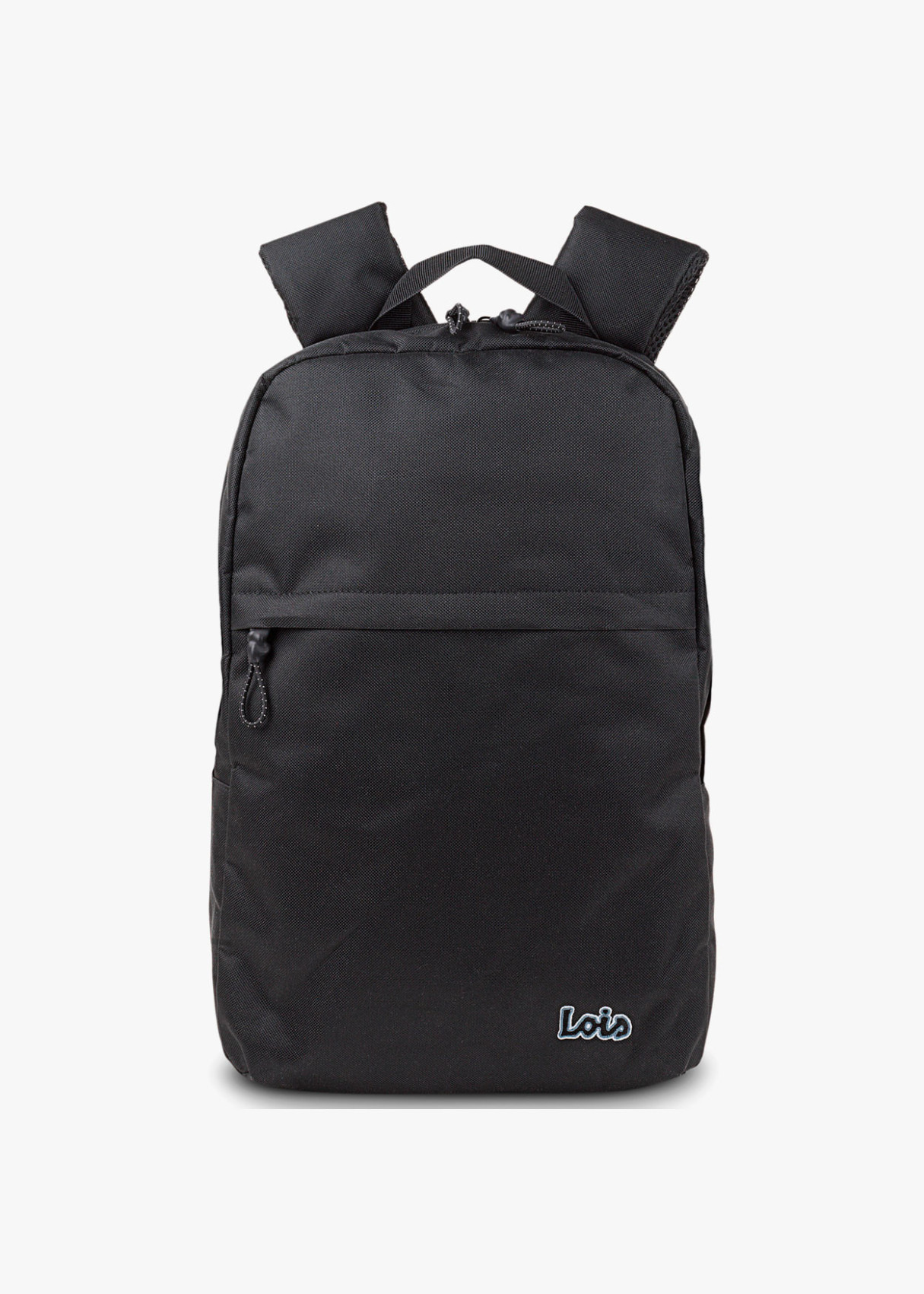 Mochila con Asas Acolchadas y Cierres de Cremallera Negra