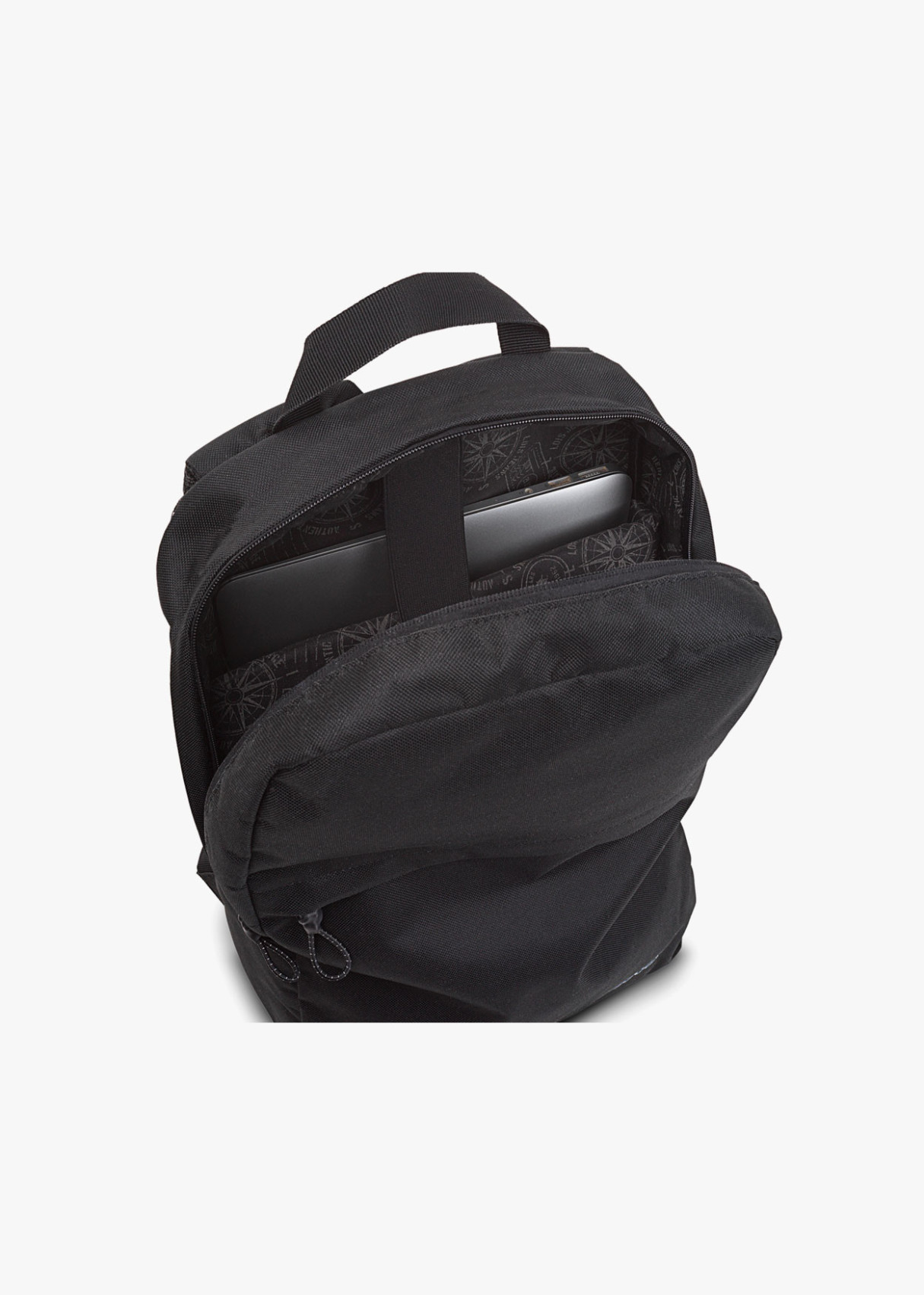 Mochila con Asas Acolchadas y Cierres de Cremallera Negra
