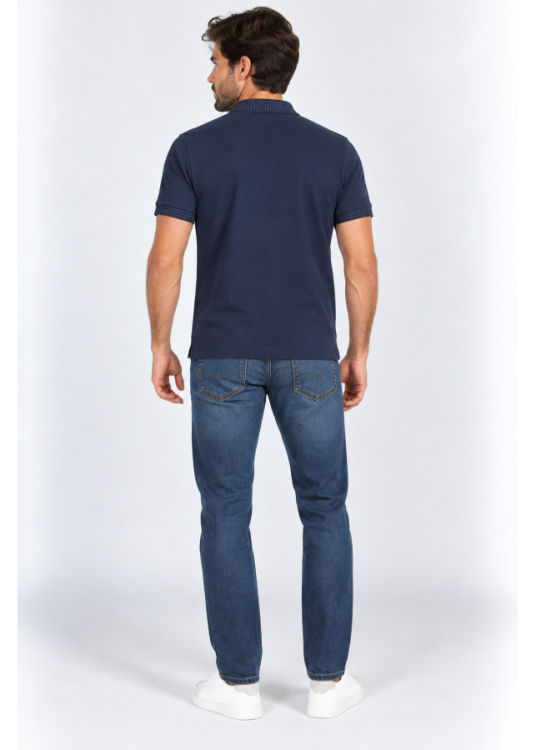 Lois Jeans Polo De Manga Corta Para Hombre Con Parche De Logotipo  Inspiración Denim