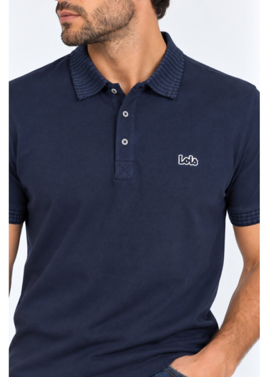 Lois Jeans Polo De Manga Corta Para Hombre Con Parche De Logotipo  Inspiración Denim