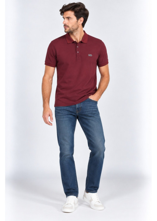 Polo De Manga Corta Con Parche De Logotipo Jeans Para Hombre  Línea Clásica Renovada