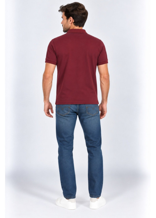 Polo De Manga Corta Con Parche De Logotipo Jeans Para Hombre  Línea Clásica Renovada