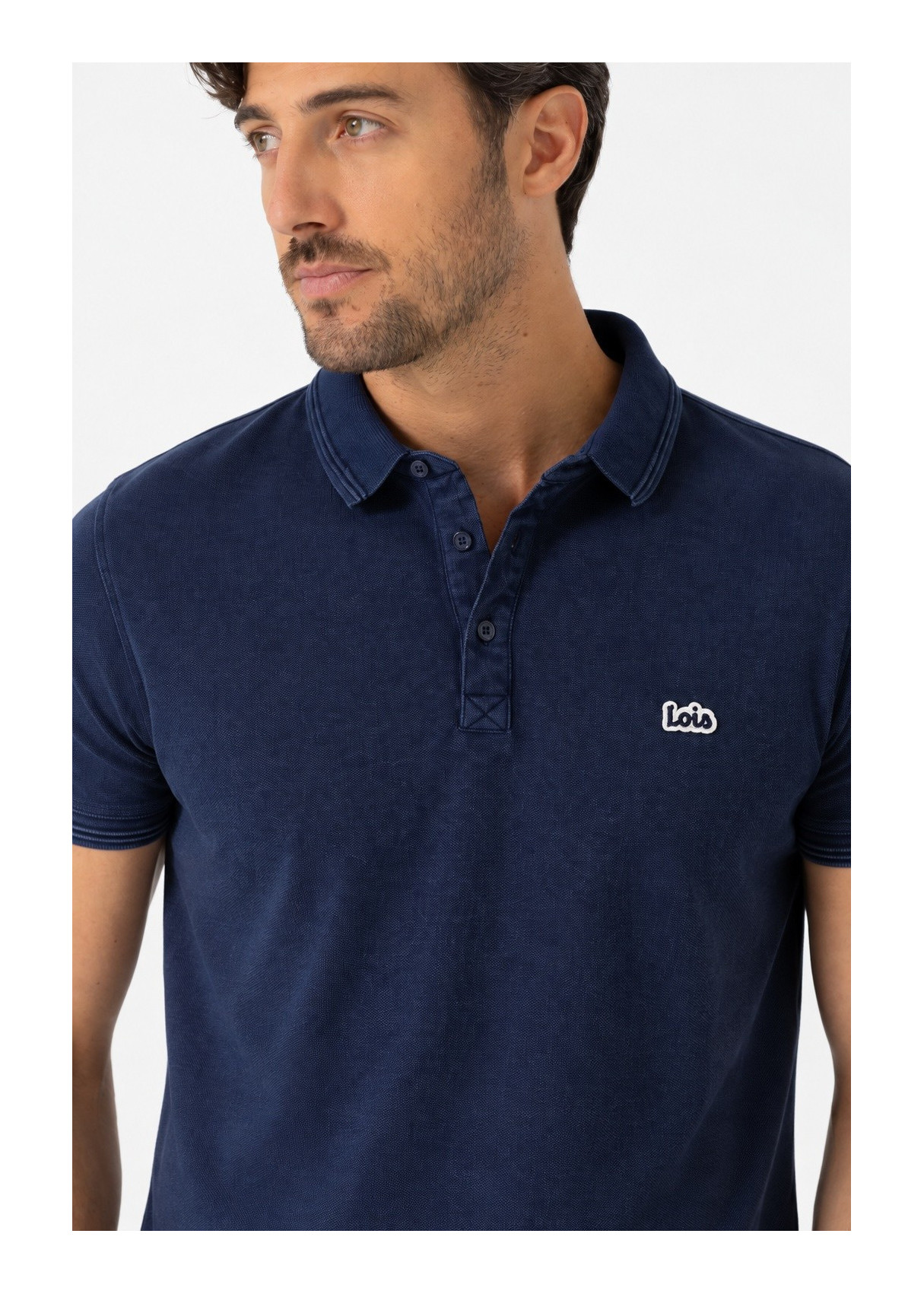 Lois Jeans Polo De Manga Corta Para Hombre Con Parche De Logotipo  Estilo Diario