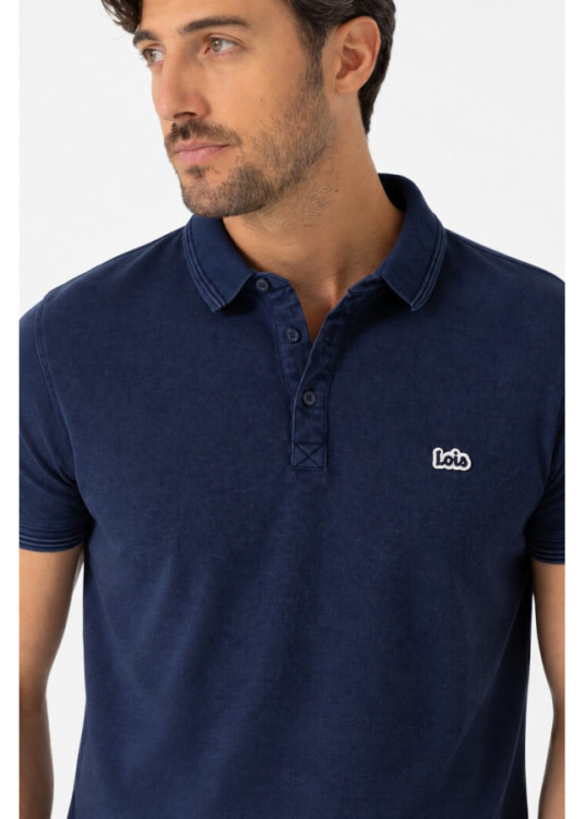 Lois Jeans Polo De Manga Corta Para Hombre Con Parche De Logotipo  Estilo Diario