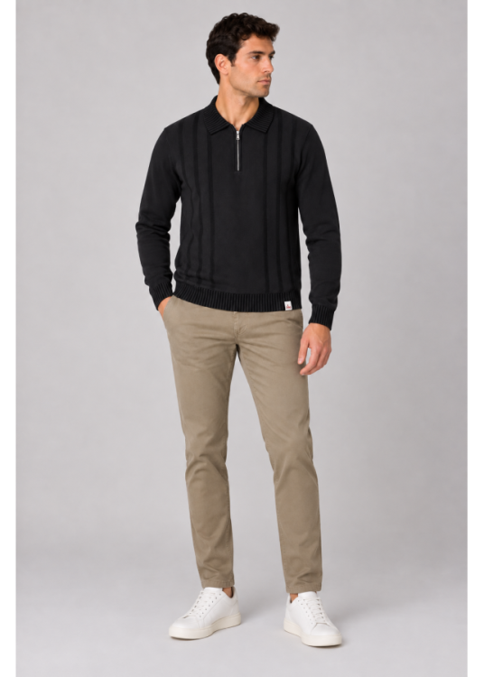 Polo De Punto Jeans Para Hombre De Punto Jacquard Con Bordado  Colección De Invierno