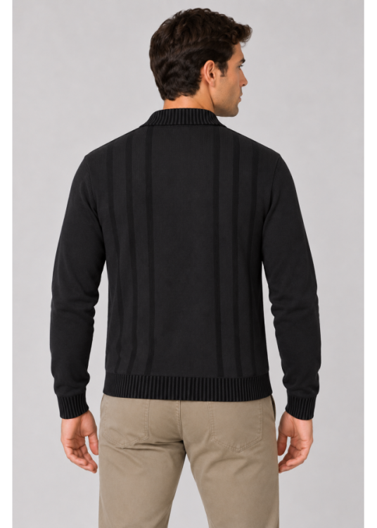Polo De Punto Jeans Para Hombre De Punto Jacquard Con Bordado  Colección De Invierno