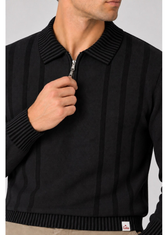 Polo De Punto Jeans Para Hombre De Punto Jacquard Con Bordado  Colección De Invierno