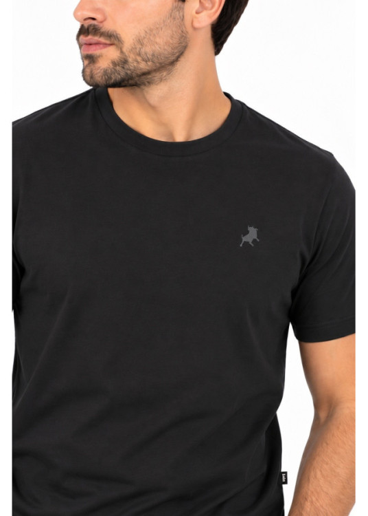 Camiseta De Manga Corta Jeans Para Hombre Básica Con Logotipo Del Toro  Diseño Combinable