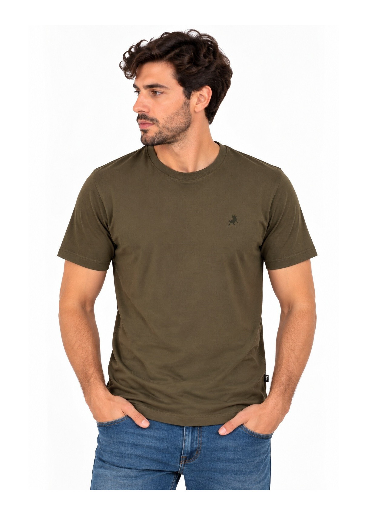 Camiseta De Manga Corta Básica Con Logotipo Del Toro Jeans Para Hombre  Imagen Casual