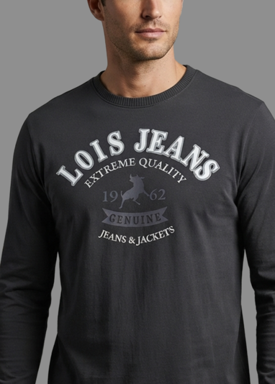 Lois Jeans Camiseta De Manga Larga Para Hombre Con Gráfica Del Toro  Armario De Temporada