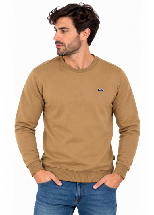 Sudadera De Cuello Redondo Jeans Para Hombre Básica Con Parche De Logotipo  Colección De Invierno