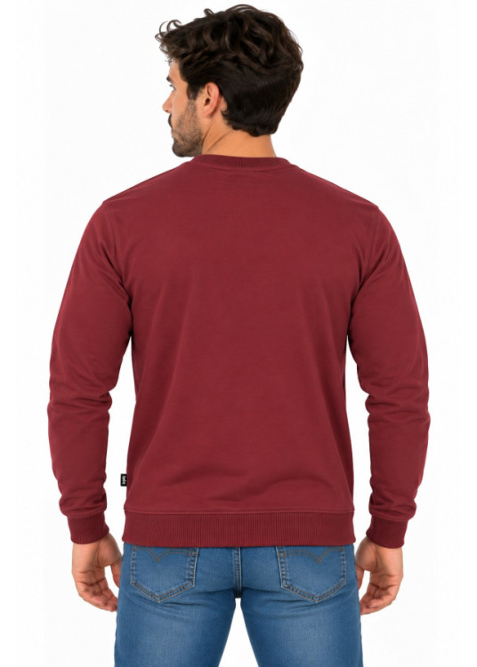 Sudadera De Cuello Redondo De Hombre Jeans Básica Con Parche De Logotipo  Versatilidad Diaria