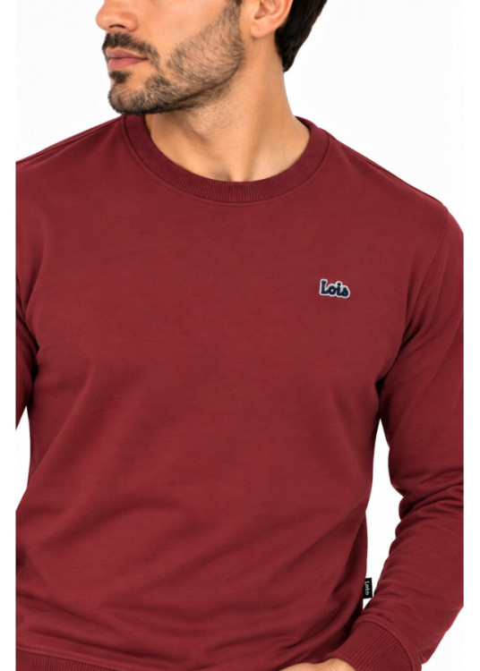Sudadera De Cuello Redondo De Hombre Jeans Básica Con Parche De Logotipo  Versatilidad Diaria