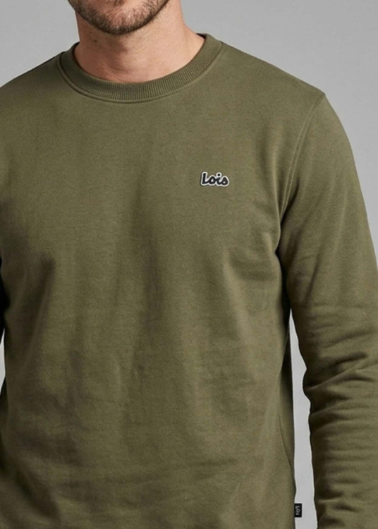 Lois Jeans Sudadera De Cuello Redondo Para Hombre Básica Con Parche De Logotipo  Diseño Funcional
