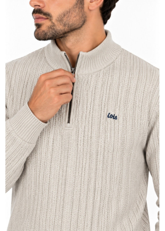 Lois Jeans Sudadera Con Cremallera Para Hombre Con Aplicación Fun  Estilo Diario