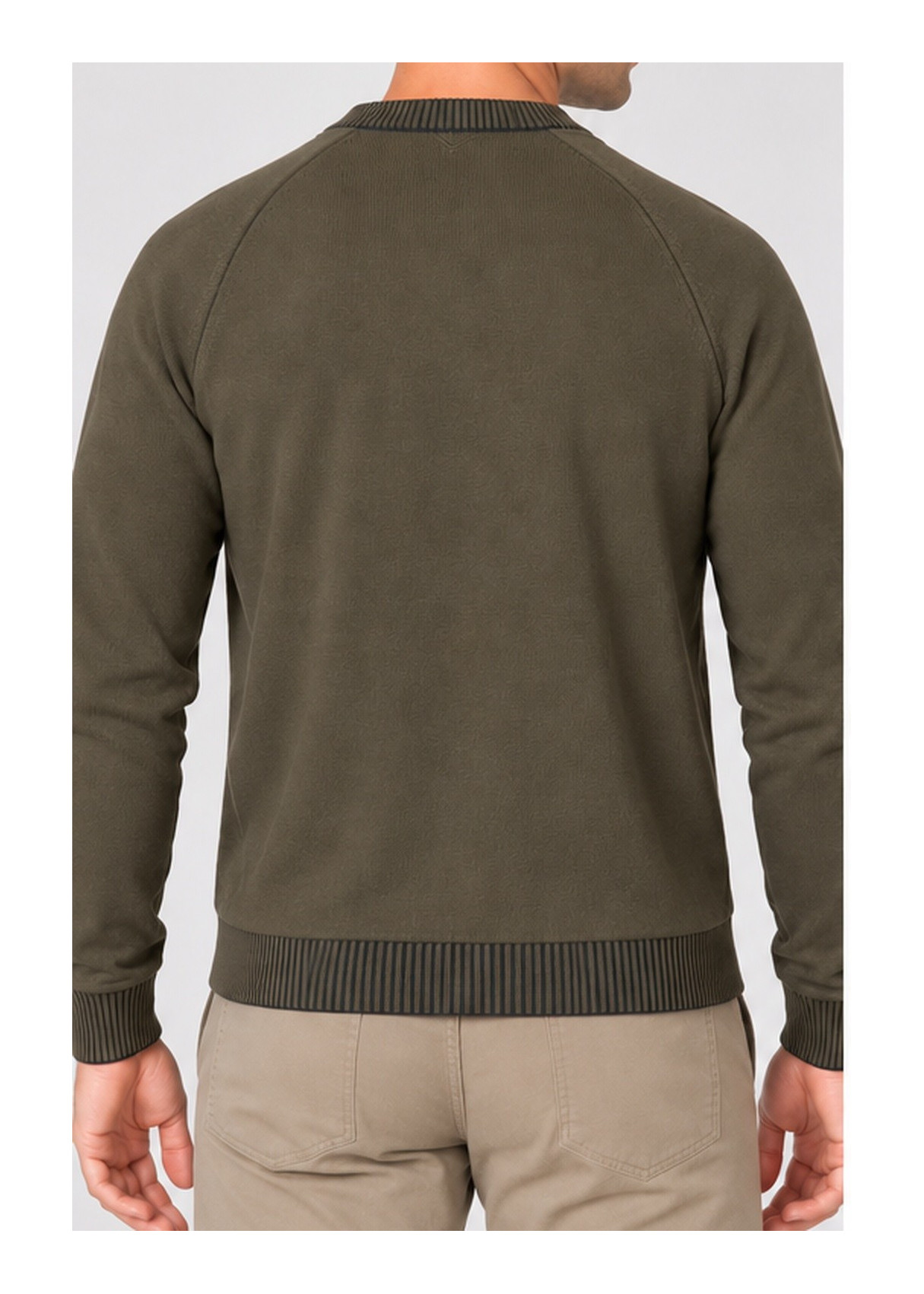 Jersey De Cuello Pico Jeans Para Hombre De Punto Básico Con Bordado  Para Combinar A Diario