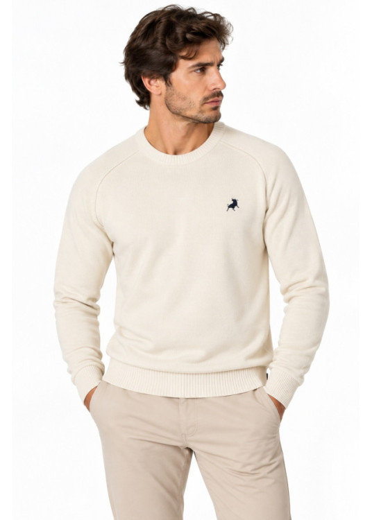 Lois Jeans Jersey De Cuello Redondo Para Hombre De Punto Básico Con Bordado  Fondo De Armario