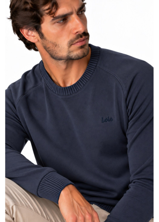 Jersey De Cuello Redondo De Punto Básico Con Bordado Jeans Para Hombre  Estética Masculina