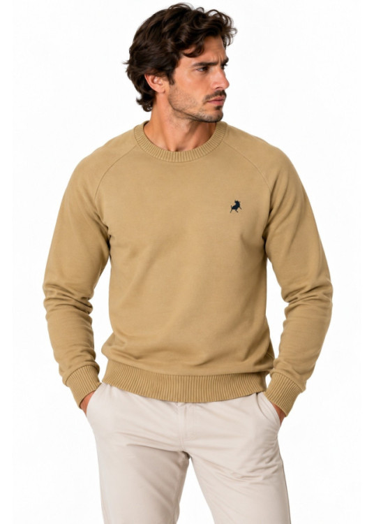 Jersey De Cuello Redondo Jeans Para Hombre De Punto Básico Con Bordado  Para Tiempo Libre