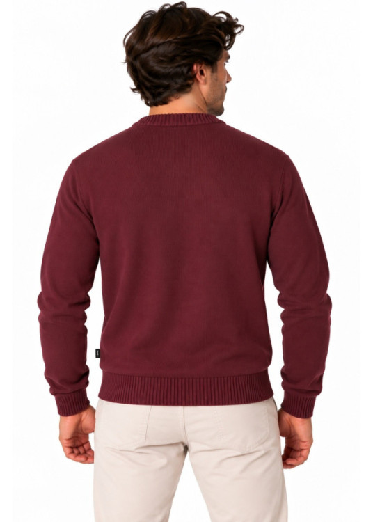 Jersey De Cuello Perkins Jeans Para Hombre De Punto Básico Con Bordado  Para Oficina Y Ocio