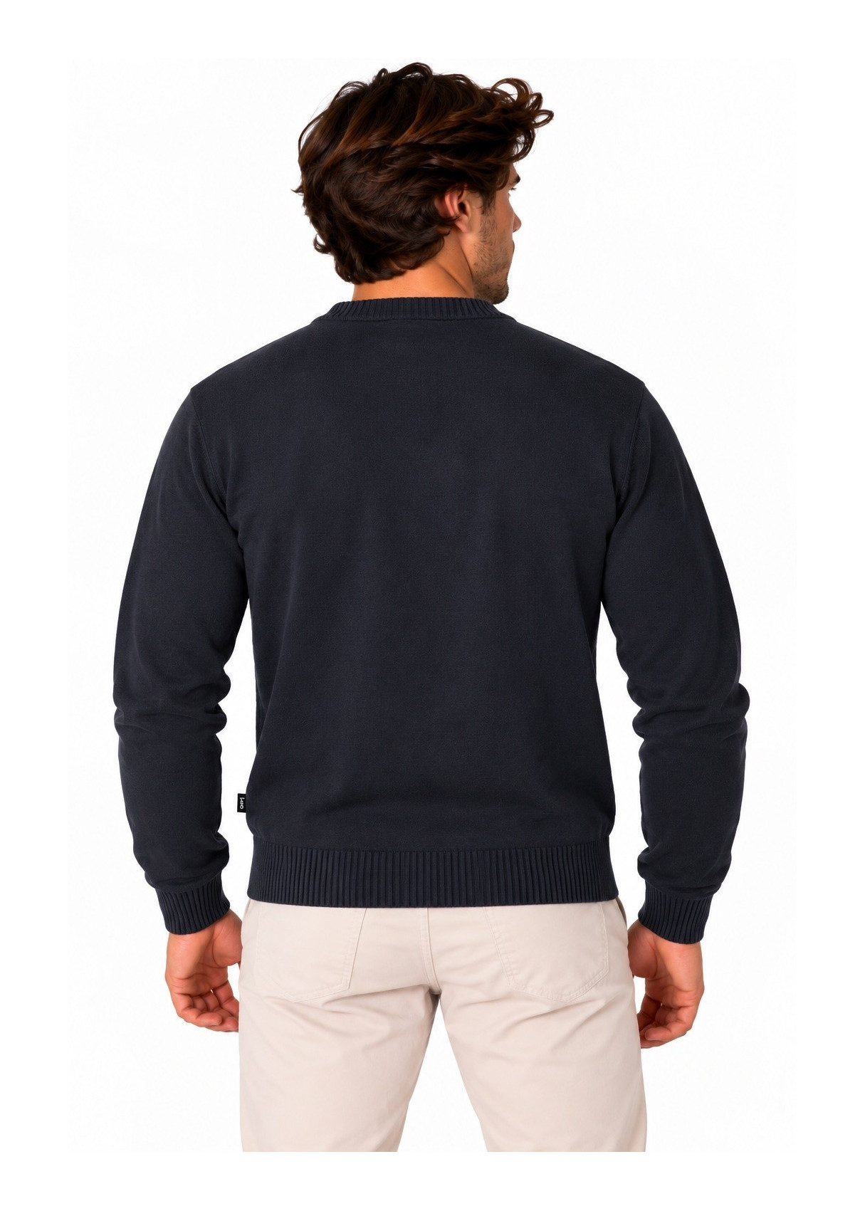 Cárdigan Jeans Para Hombre De Punto Básico Con Bordado  Estilo Casual