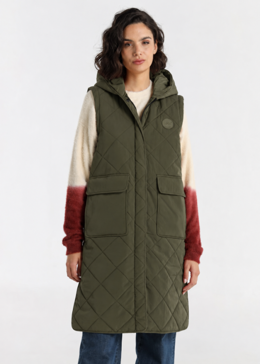 Lois Jeans Chaleco Para Mujer Tipo Puffer Acolchado  Look Contemporáneo