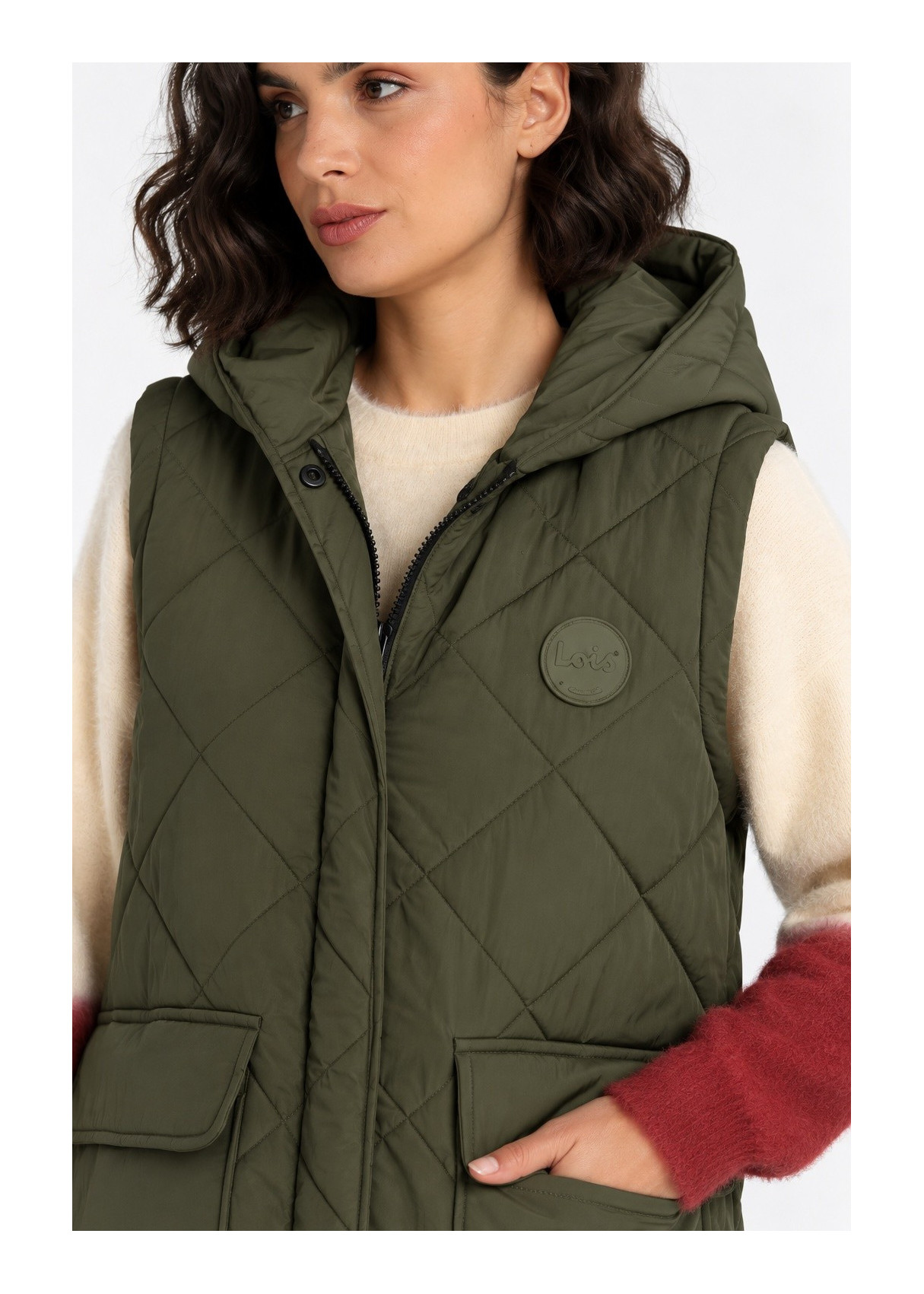 Lois Jeans Chaleco Para Mujer Tipo Puffer Acolchado  Look Contemporáneo