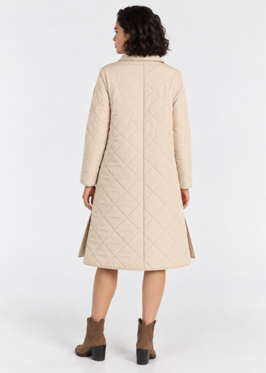 Abrigo Tipo Puffer Acolchado De Jeans Para Mujer  Imagen Cuidada