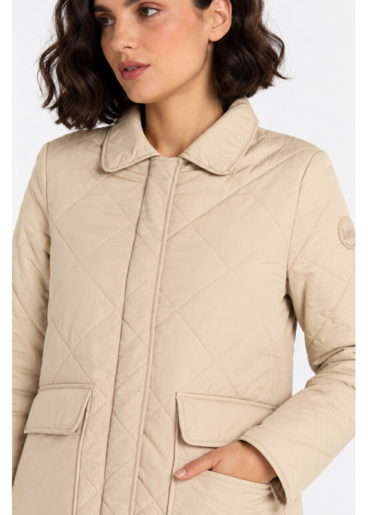 Abrigo Tipo Puffer Acolchado De Jeans Para Mujer  Imagen Cuidada