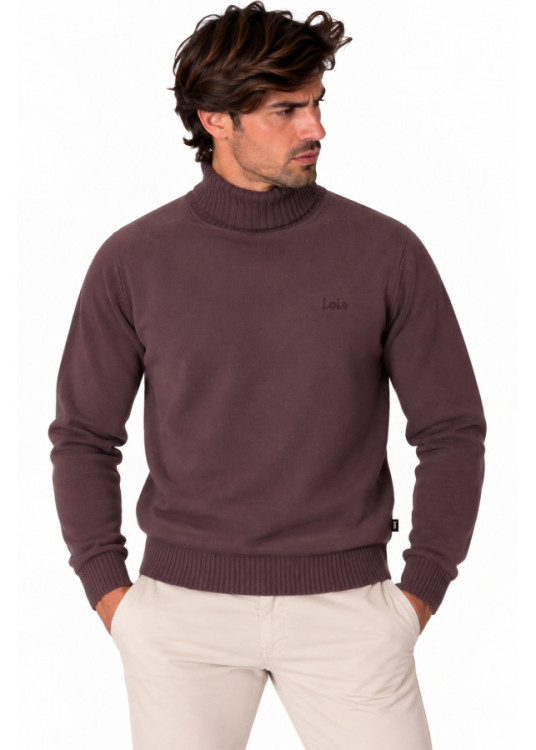 Jersey De Cuello Cisne De Punto Básico Con Bordado Jeans Para Hombre  Opción Smart Casual