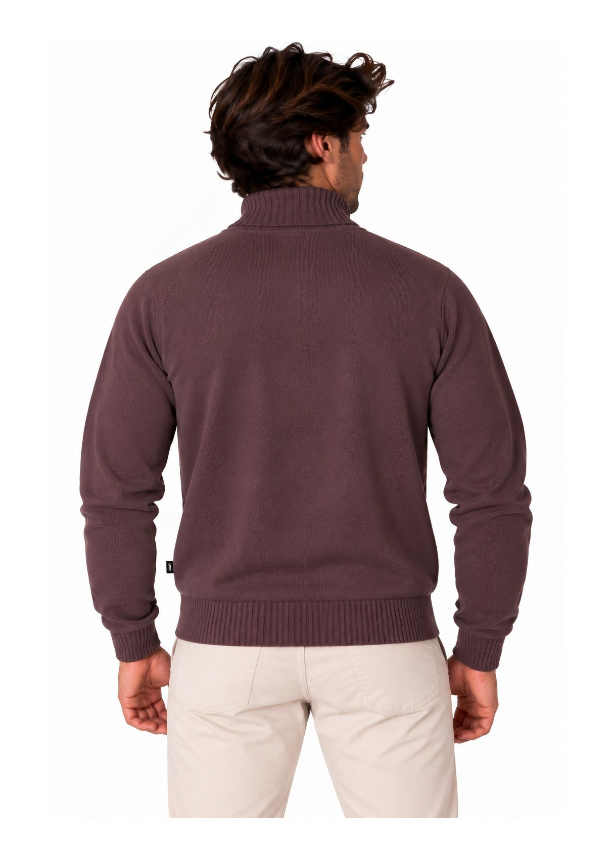 Jersey De Cuello Cisne De Punto Básico Con Bordado Jeans Para Hombre  Opción Smart Casual